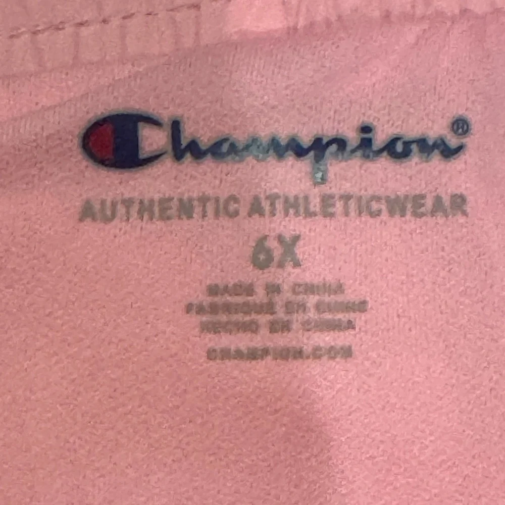 Champion Girls 2 Piece Outfit Pink Shorts & Gray‎ Logo Tee Size S Athletic Set